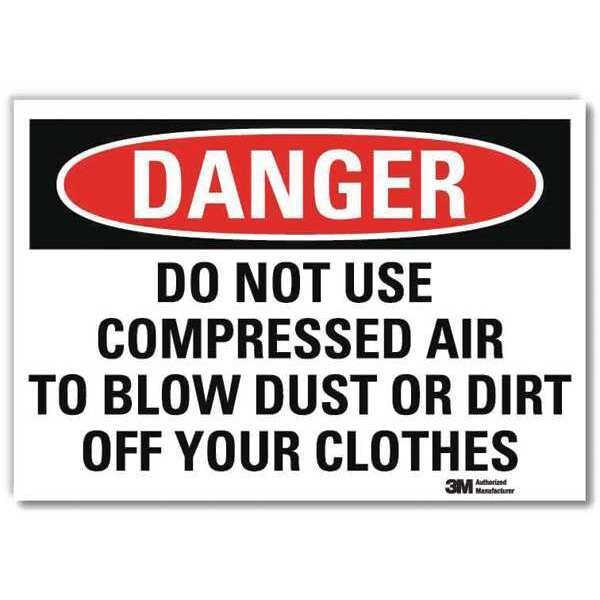 Danger Sign, 10 in H, 14 in W, Horizontal Rectangle, English, U3-1373-RD_14X10