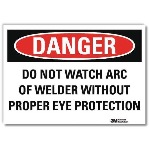 Danger Sign, Self-Adhesv Mount, 7inWx5inH, U3-1377-RD_7X5