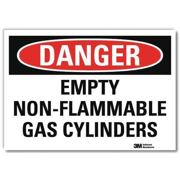 Danger Sign, 7 in H, 10 in W, Vertical Rectangle, English, U3-1424-RD_10X7
