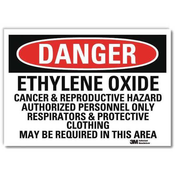 Danger Sign, Self-Adhesv Mount, 7inWx5inH, U3-1429-RD_7X5