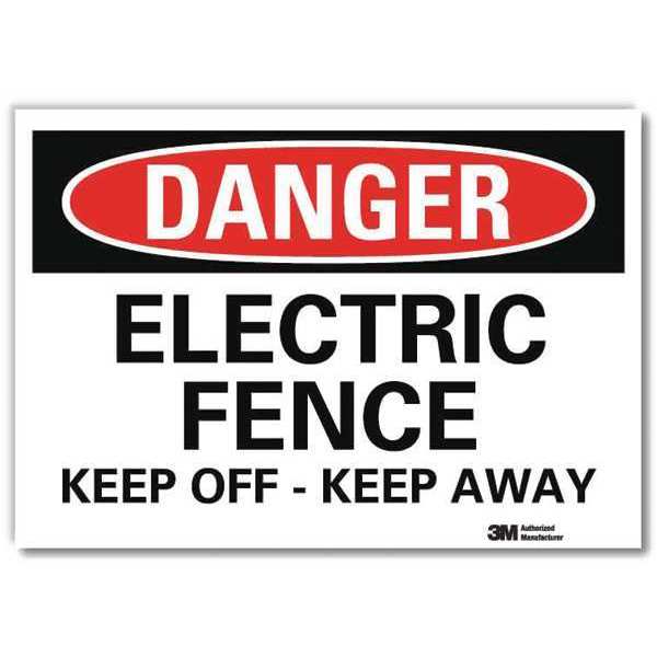 Danger Sign, Self-Adhesv Mount, 10inWx7inH, U3-1394-RD_10X7