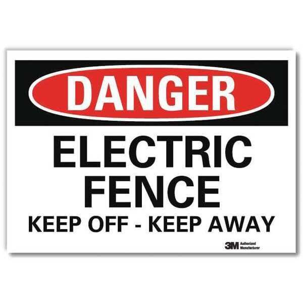 Danger Sign, Self-Adhesv Mount, 7inWx5inH, U3-1394-RD_7X5