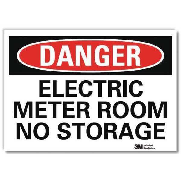 Danger Sign, Self-Adhesv Mount, 10inWx7inH, U3-1399-RD_10X7