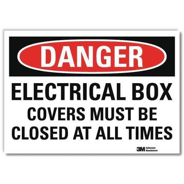 Danger Sign, Self-Adhesv Mount, 7inWx5inH, U3-1400-RD_7X5