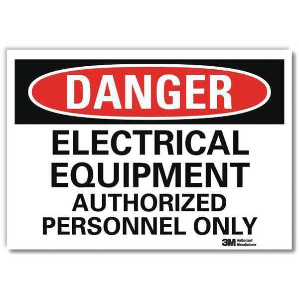 Danger Sign, Slf-Adhesv Mount, 14inWx10inH, U3-1401-RD_14X10