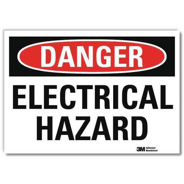 Danger Sign, Slf-Adhesv Mount, 14inWx10inH, U3-1405-RD_14X10