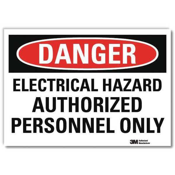 Danger Sign, Self-Adhesv Mount, 10inWx7inH, U3-1407-RD_10X7