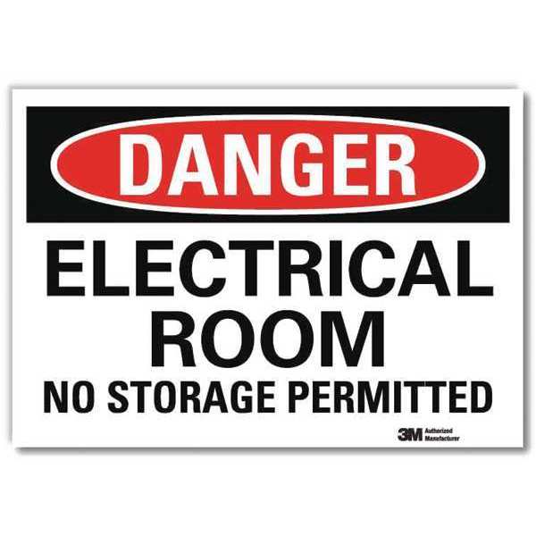 Danger Sign, Slf-Adhesv Mount, 14inWx10inH, U3-1410-RD_14X10