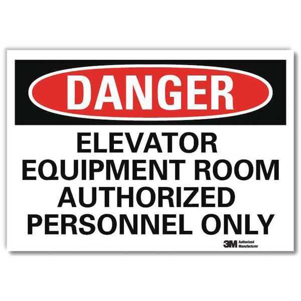 Danger Sign, 10 in H, 14 in W, Reflective Sheeting, Horizontal Rectangle, English, U3-1416-RD_14X10