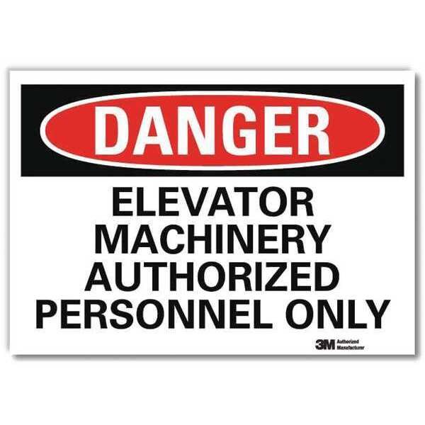 Danger Sign, 7 in H, 10 in W, Reflective Sheeting, Vertical Rectangle, English, U3-1417-RD_10X7
