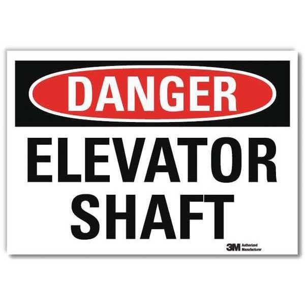 Danger Sign, 10 in H, 14 in W, Reflective Sheeting, Horizontal Rectangle, English, U3-1418-RD_14X10