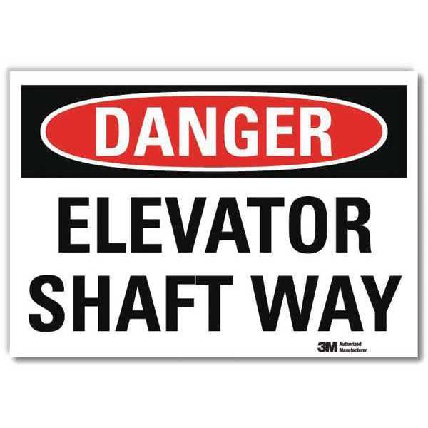 Danger Sign, 5 in H, 7 in W, Reflective Sheeting, Horizontal Rectangle, English, U3-1420-RD_7X5