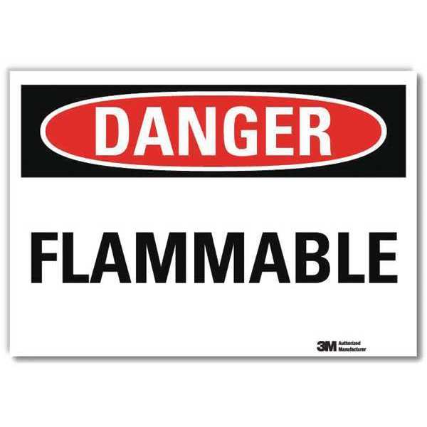 Danger Sign, 5 in H, 7 in W, Horizontal Rectangle, English, U3-1471-RD_7X5