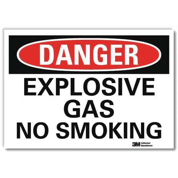Danger Sign, 5 in H, 7 in W, Reflective Sheeting, Horizontal Rectangle, English, U3-1431-RD_7X5