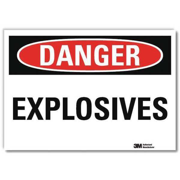 Danger Sign, 10 in H, 14 in W, Horizontal Rectangle, English, U3-1436-RD_14X10