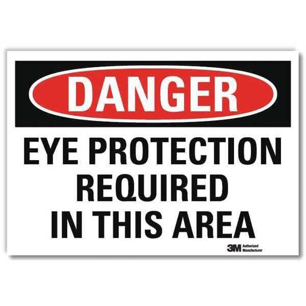 Danger Sign, Self-Adhesv Mount, 7inWx5inH, U3-1450-RD_7X5