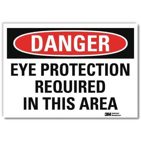 Danger Sign, Self-Adhesv Mount, 10inWx7inH, U3-1450-RD_10X7