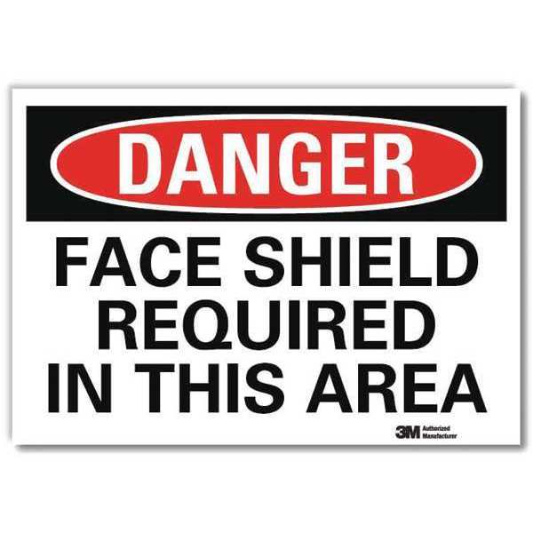Danger Sign, Slf-Adhesv Mount, 14inWx10inH, U3-1456-RD_14X10
