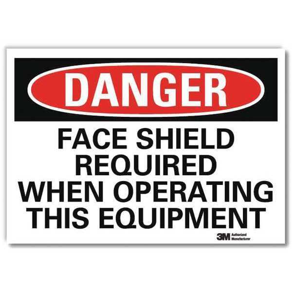 Danger Sign, Self-Adhesv Mount, 7inWx5inH, U3-1457-RD_7X5