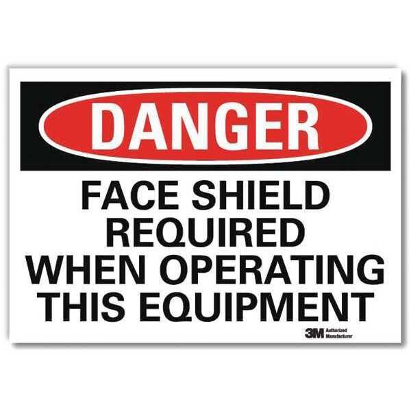 Danger Sign, Self-Adhesv Mount, 10inWx7inH, U3-1457-RD_10X7
