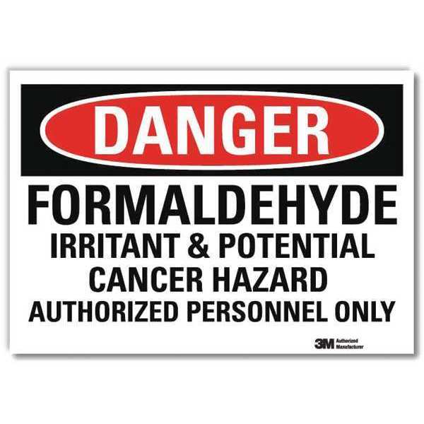 Danger Sign, 10 in H, 14 in W, Horizontal Rectangle, English, U3-1517-RD_14X10
