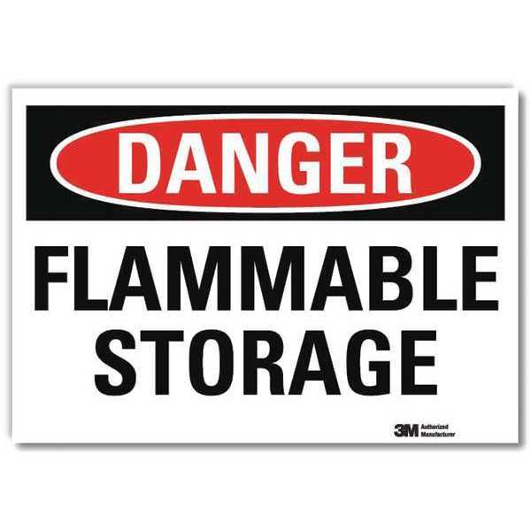 Danger Sign, 5 in H, 7 in W, Horizontal Rectangle, English, U3-1508-RD_7X5