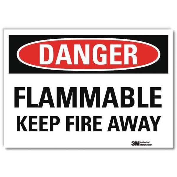 Danger Sign, 10 in H, 14 in W, Horizontal Rectangle, English, U3-1481-RD_14X10