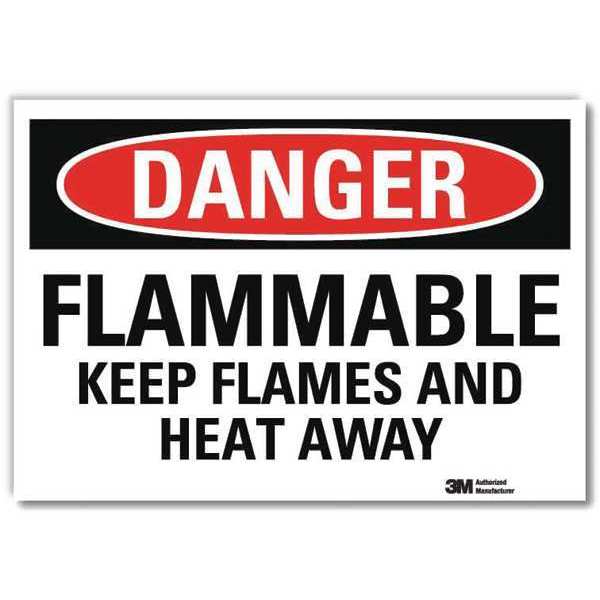 Danger Sign, 10 in H, 14 in W, Horizontal Rectangle, English, U3-1482-RD_14X10