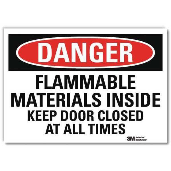 Danger Sign, 10 in H, 14 in W, Horizontal Rectangle, English, U3-1499-RD_14X10