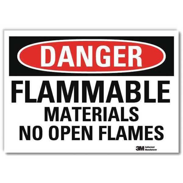 Danger Sign, 10 in H, 14 in W, Horizontal Rectangle, English, U3-1501-RD_14X10