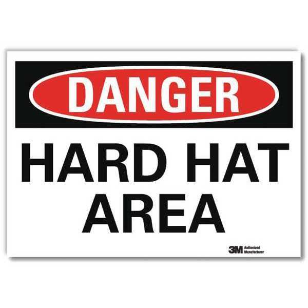 Danger Sign, Self-Adhesv Mount, 10inWx7inH, U3-1548-RD_10X7