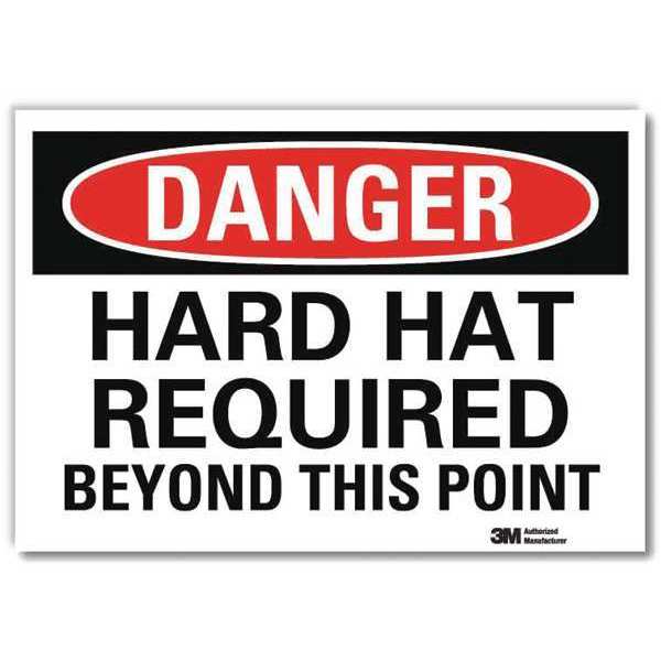 Danger Sign, Self-Adhesv Mount, 7inWx5inH, U3-1555-RD_7X5