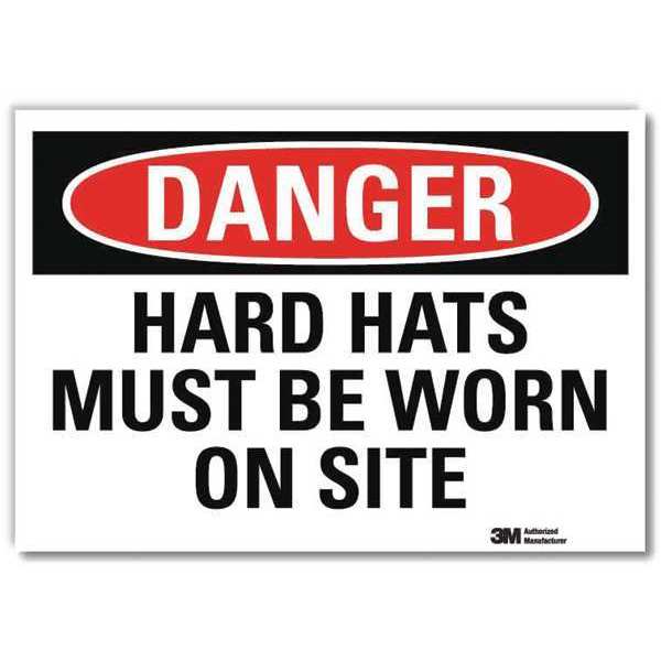 Danger Sign, Slf-Adhesv Mount, 14inWx10inH, U3-1558-RD_14X10