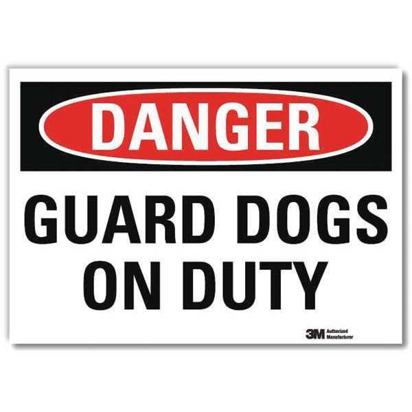 Danger Sign, 10 in H, 14 in W, Reflective Sheeting, Horizontal Rectangle, English, U3-1539-RD_14X10