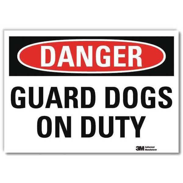 Danger Sign, 5 in H, 7 in W, Reflective Sheeting, Horizontal Rectangle, English, U3-1539-RD_7X5
