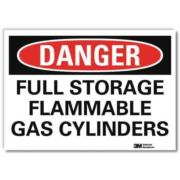 Danger Sign, 5 in H, 7 in W, Horizontal Rectangle, English, U3-1524-RD_7X5