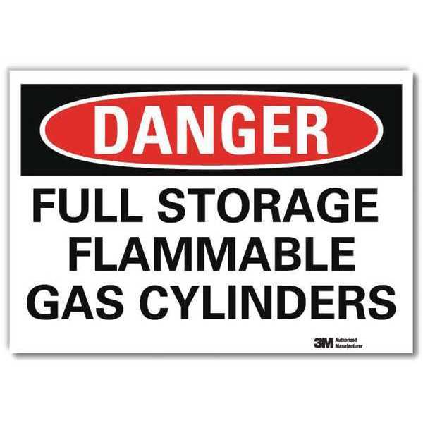 Danger Sign, 5 in H, 7 in W, Horizontal Rectangle, English, U3-1525-RD_7X5