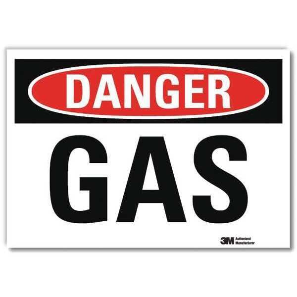 Danger Sign, 5 in H, 7 in W, Horizontal Rectangle, English, U3-1527-RD_7X5