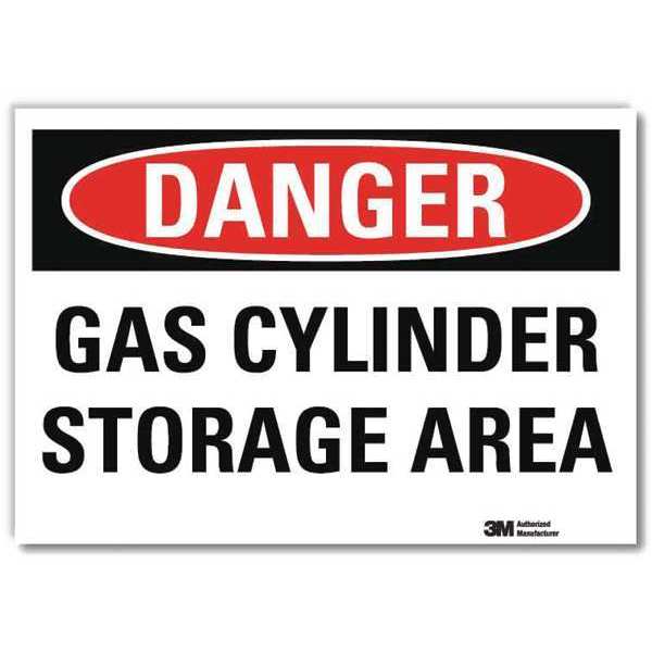 Danger Sign, 5 in H, 7 in W, Horizontal Rectangle, English, U3-1528-RD_7X5