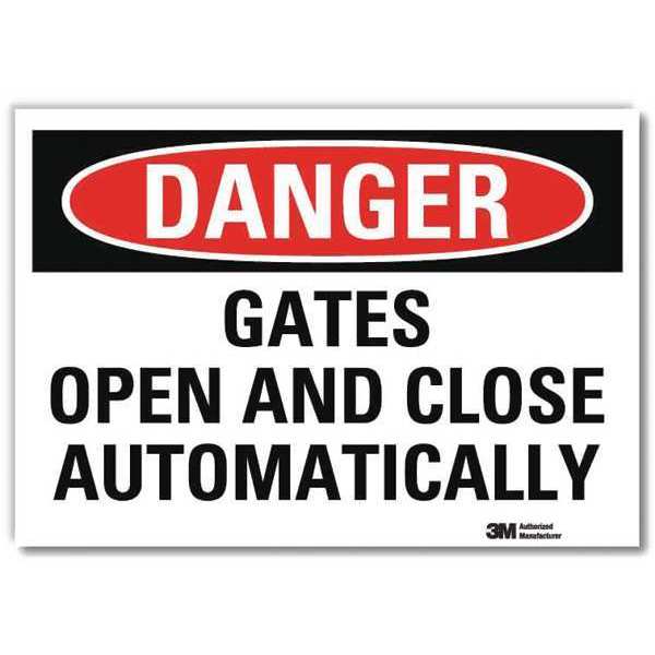 Danger Sign, 10 in H, 14 in W, Reflective Sheeting, Horizontal Rectangle, English, U3-1537-RD_14X10