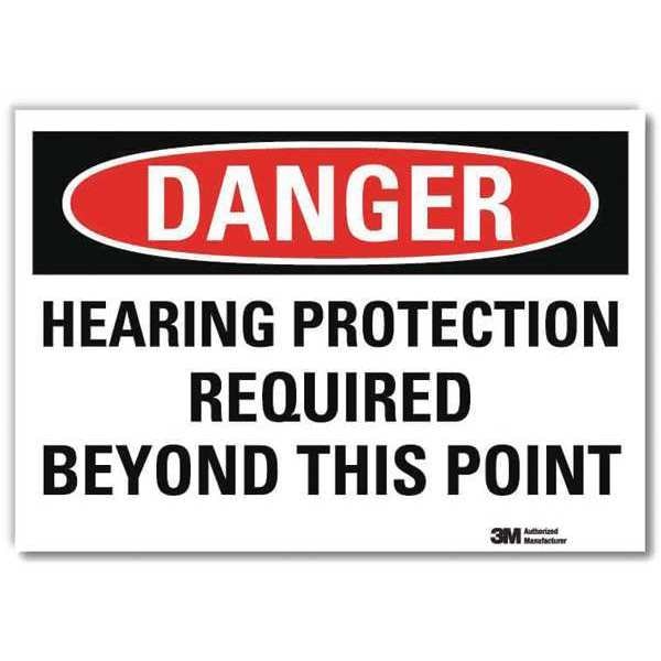 Danger Sign, Self-Adhesv Mount, 10inWx7inH, U3-1587-RD_10X7