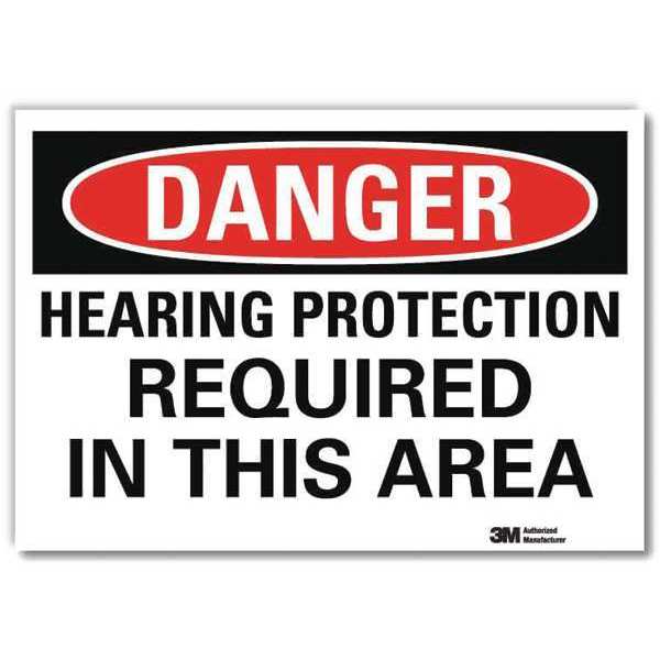 Danger Sign, Slf-Adhesv Mount, 14inWx10inH, U3-1589-RD_14X10