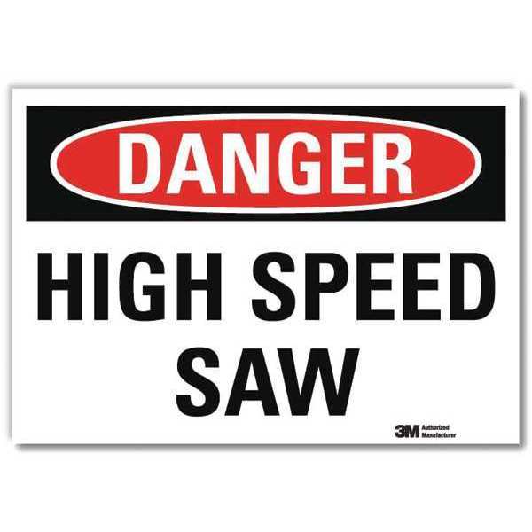 Danger Sign, 7 in Height, 10 in Width, Reflective Sheeting, Vertical Rectangle, English