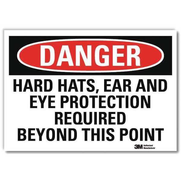 Danger Sign, Slf-Adhesv Mount, 14inWx10inH, U3-1561-RD_14X10