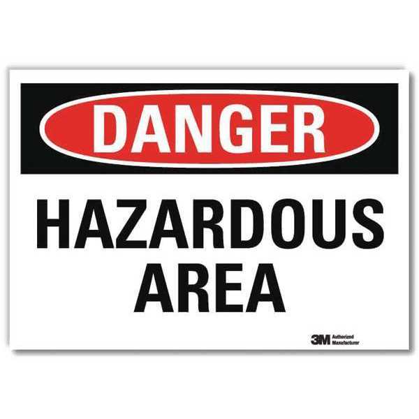 Danger Sign, 7 in Height, 10 in Width, Reflective Sheeting, Vertical Rectangle, English
