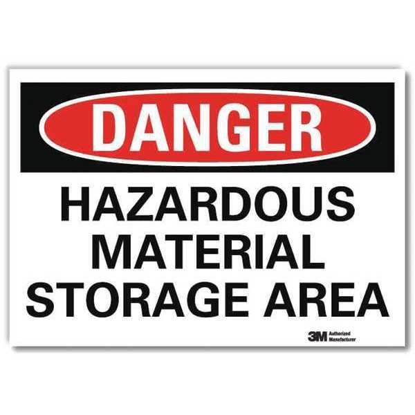 Danger Sign, 10 in H, 14 in W, Horizontal Rectangle, English, U3-1572-RD_14X10
