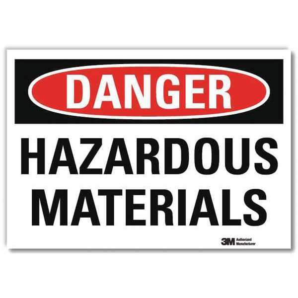 Danger Sign, 10 in H, 14 in W, Horizontal Rectangle, English, U3-1574-RD_14X10
