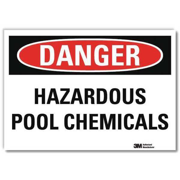 Danger Sign, 5 in H, 7 in W, Horizontal Rectangle, English, U3-1575-RD_7X5