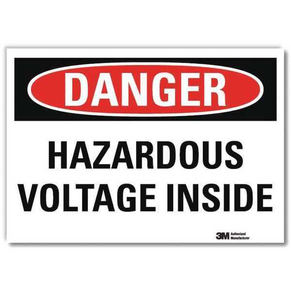 Danger Sign, Self-Adhesv Mount, 10inWx7inH, U3-1577-RD_10X7