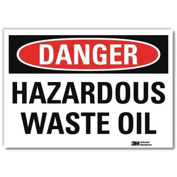 Danger Sign, 10 in H, 14 in W, Horizontal Rectangle, English, U3-1580-RD_14X10
